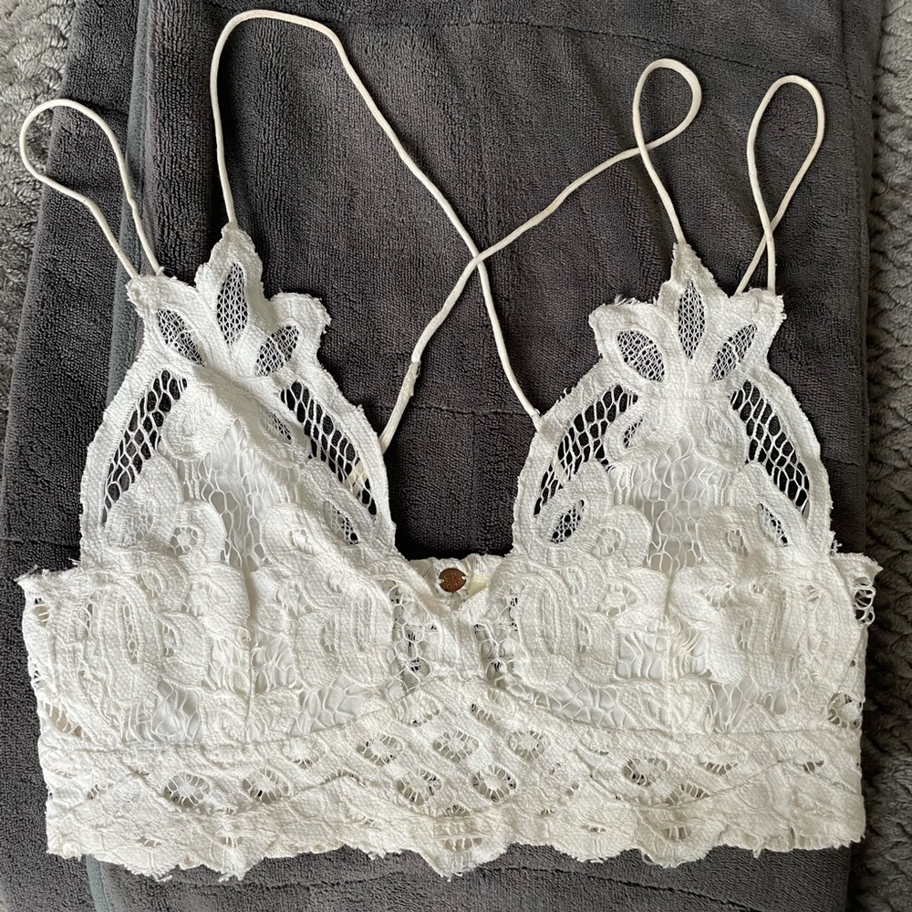 Free people adella bralette white